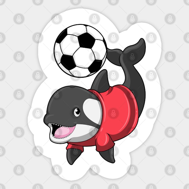 Killerwhale as Soccer player with Soccer Sticker by Markus Schnabel